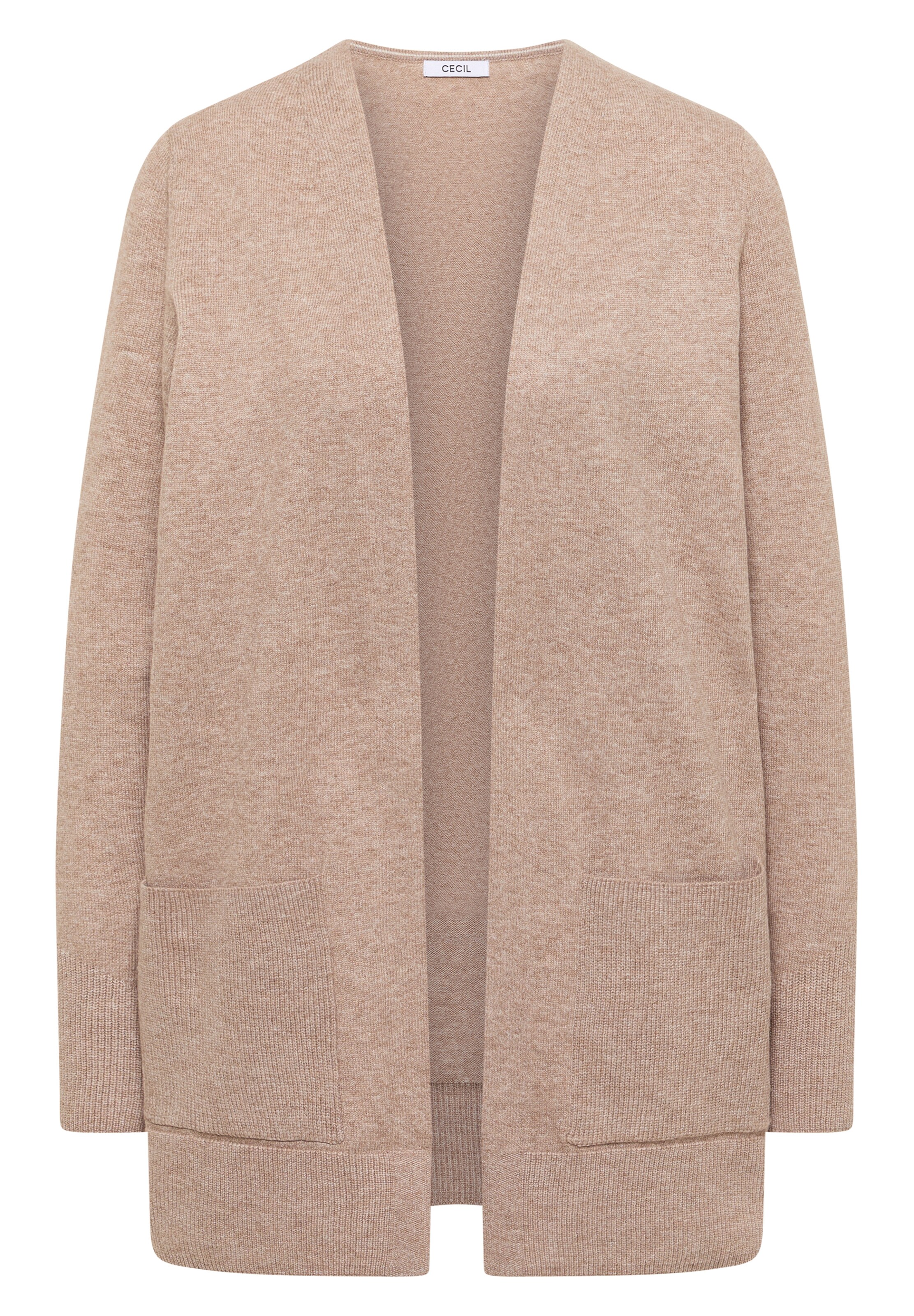 CECIL Knit Cardigan in Beige: front
