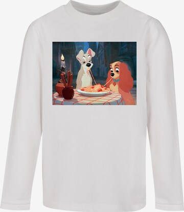 ABSOLUTE CULT Shirt 'Lady And The Tramp - Spaghetti Photo' in White: front