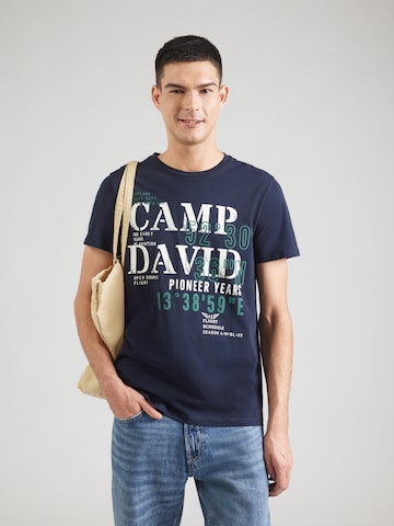 CAMP DAVID Shirt in Blue: front