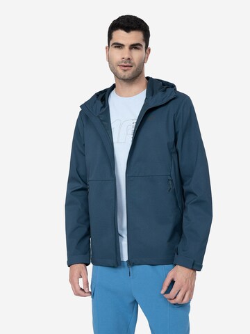 4F Outdoorjas in Blauw: voorkant