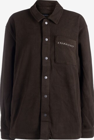 Lyle & Scott Button Up Shirt in Brown: front