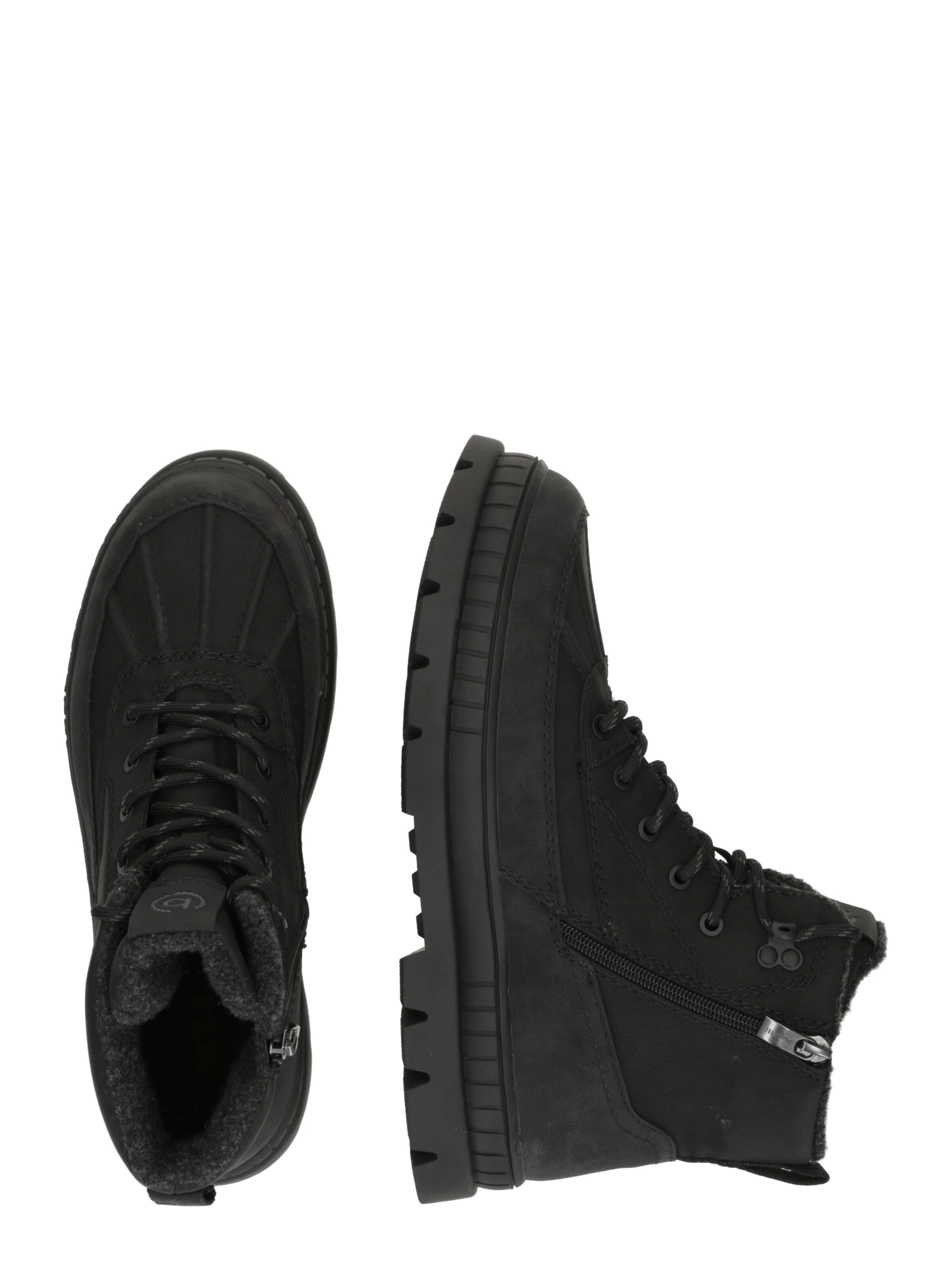 Boots stringati di bugatti in nero