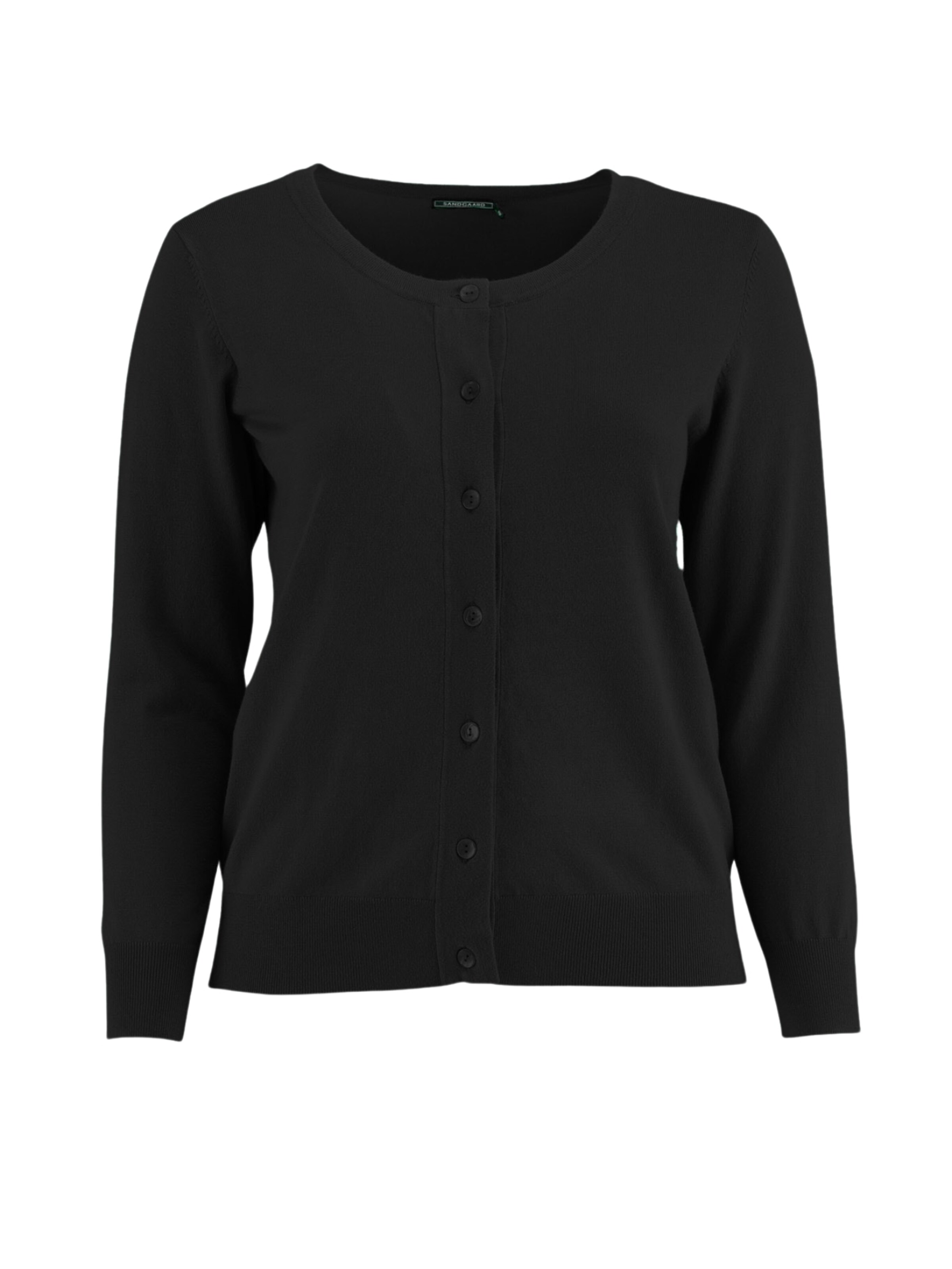 SANDGAARD Knit Cardigan 'Helsinki' in Black: front