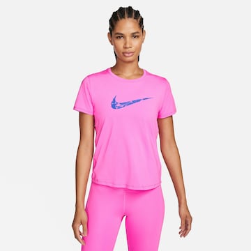 NIKETehnička sportska majica 'ONE SWSH HBR' - roza boja: prednji dio