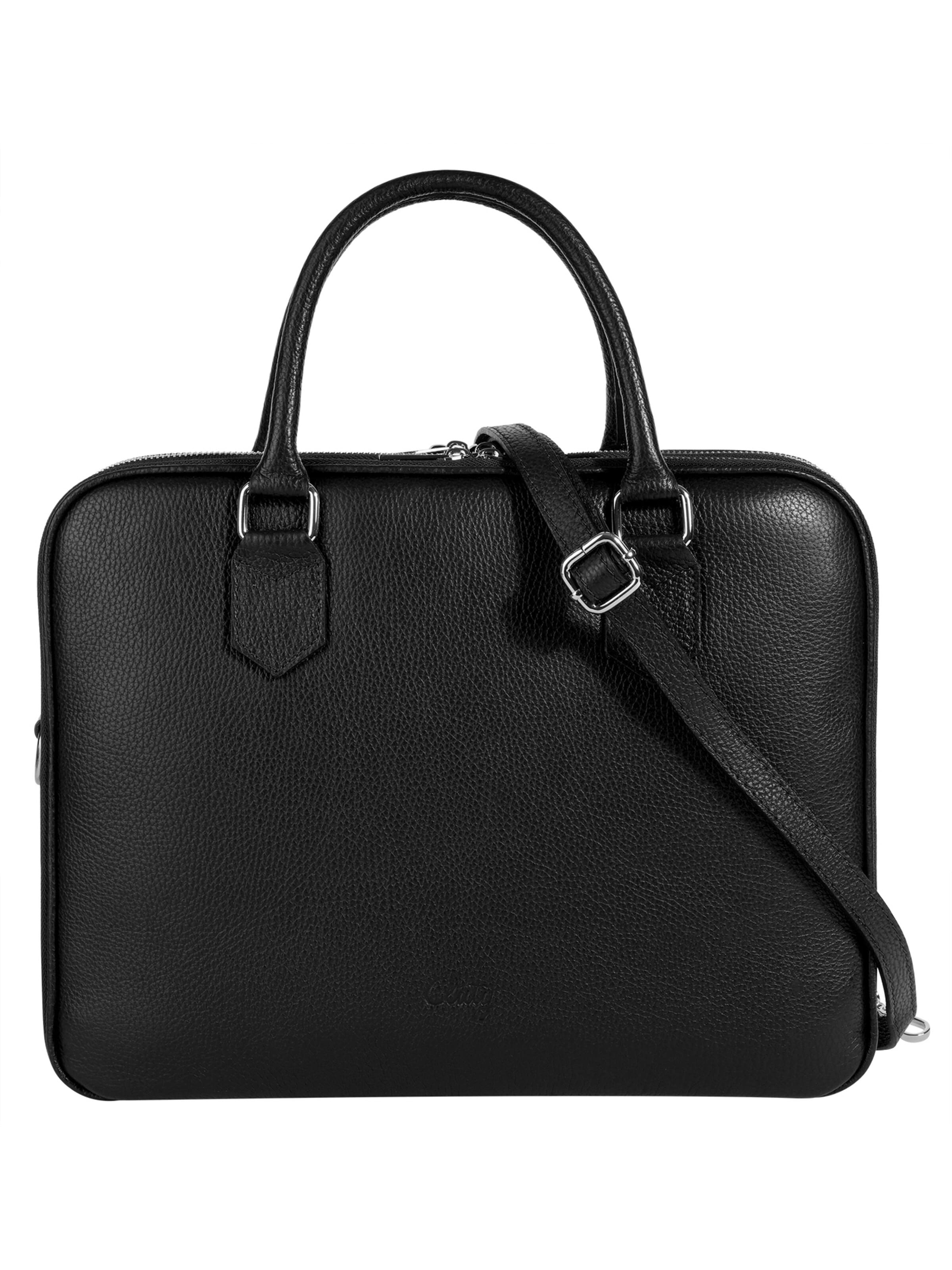 Porte-documents Cluty en noir : devant
