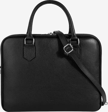 Porte-documents Cluty en noir : devant