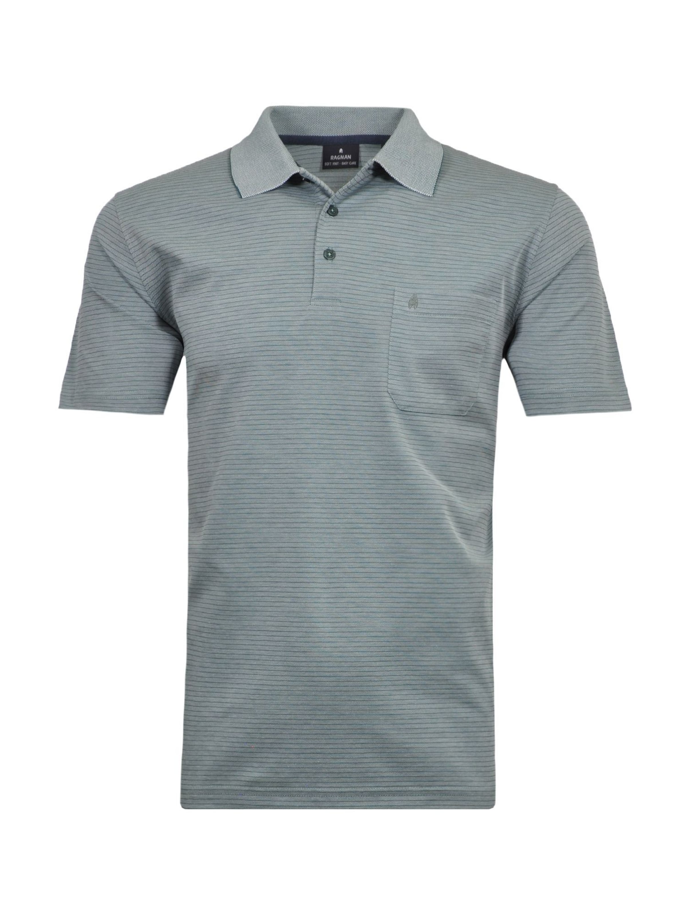 Ragman Poloshirt in Grau: Vorderseite