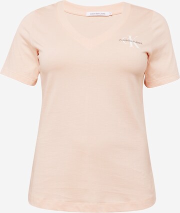 Calvin Klein Jeans Curve Shirt in Roze: voorkant