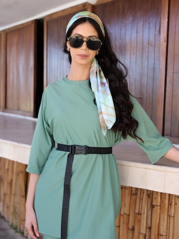MYKINY BRAND High neck Badpak 'Majda semi-burkini Pistache Green' in Groen: voorkant
