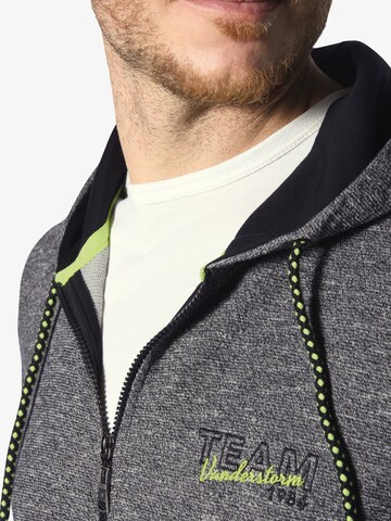 Jan Vanderstorm Zip-Up Hoodie 'Rumolt' in Black