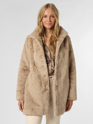 Marie Lund Winterjas in Beige: voorkant