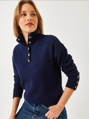 Bianco Lucci Pullover 'Pullover'‌‌‌‌‌‌‌‌ in Blau: Vorderseite