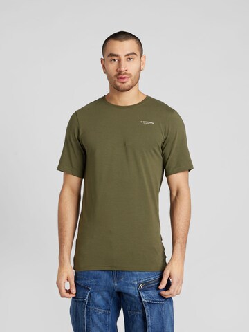 T-Shirt G-Star RAW en vert : devant