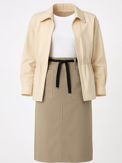 Touche Prive Rok in 38 in de kleur Beige, Productweergave