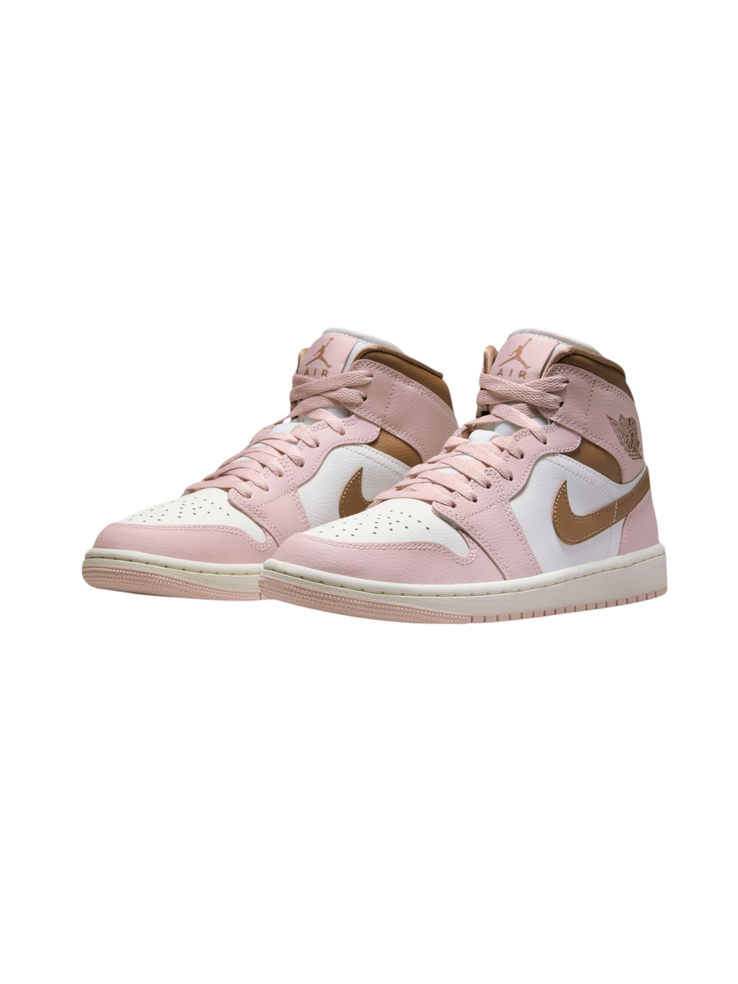 Sneaker alta di Jordan in rosa: frontale