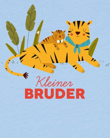 watabout.kids T-Shirt 'Tiger Kleiner Bruder' in Blau