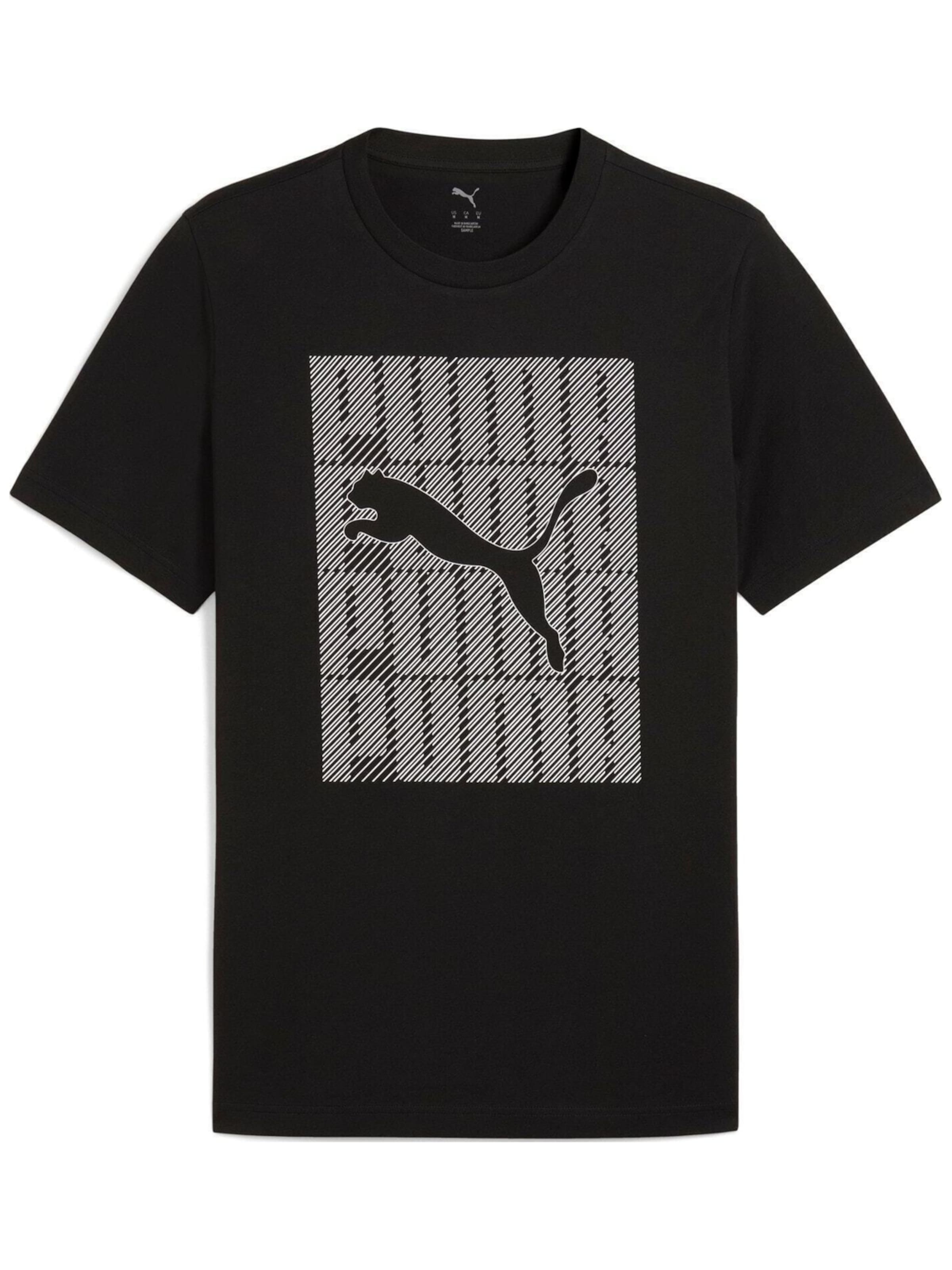PUMA - Camiseta 'Puma Graphics Wording Tee' en negro: frente