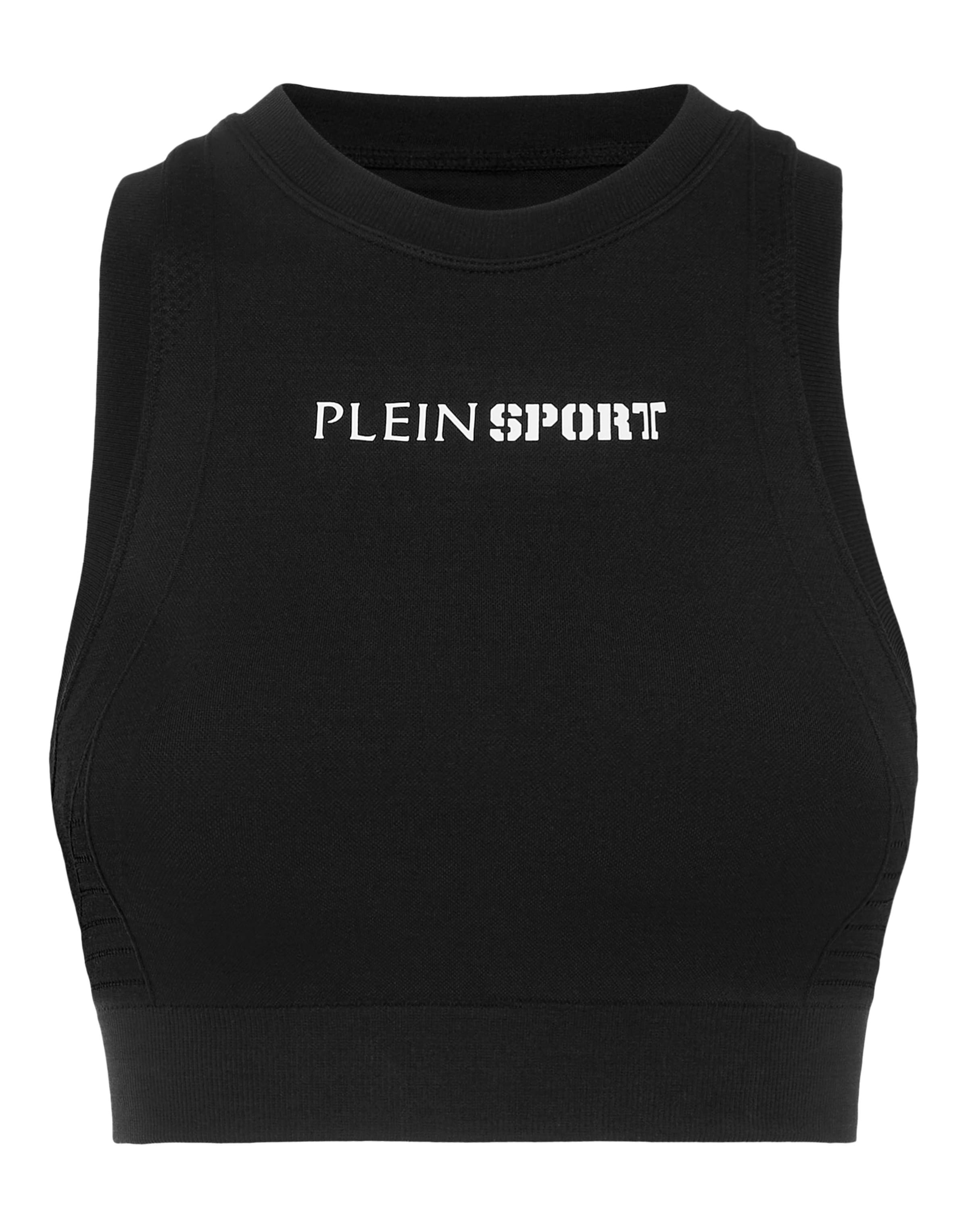 Plein Sport - Top desportivo em preto: frente