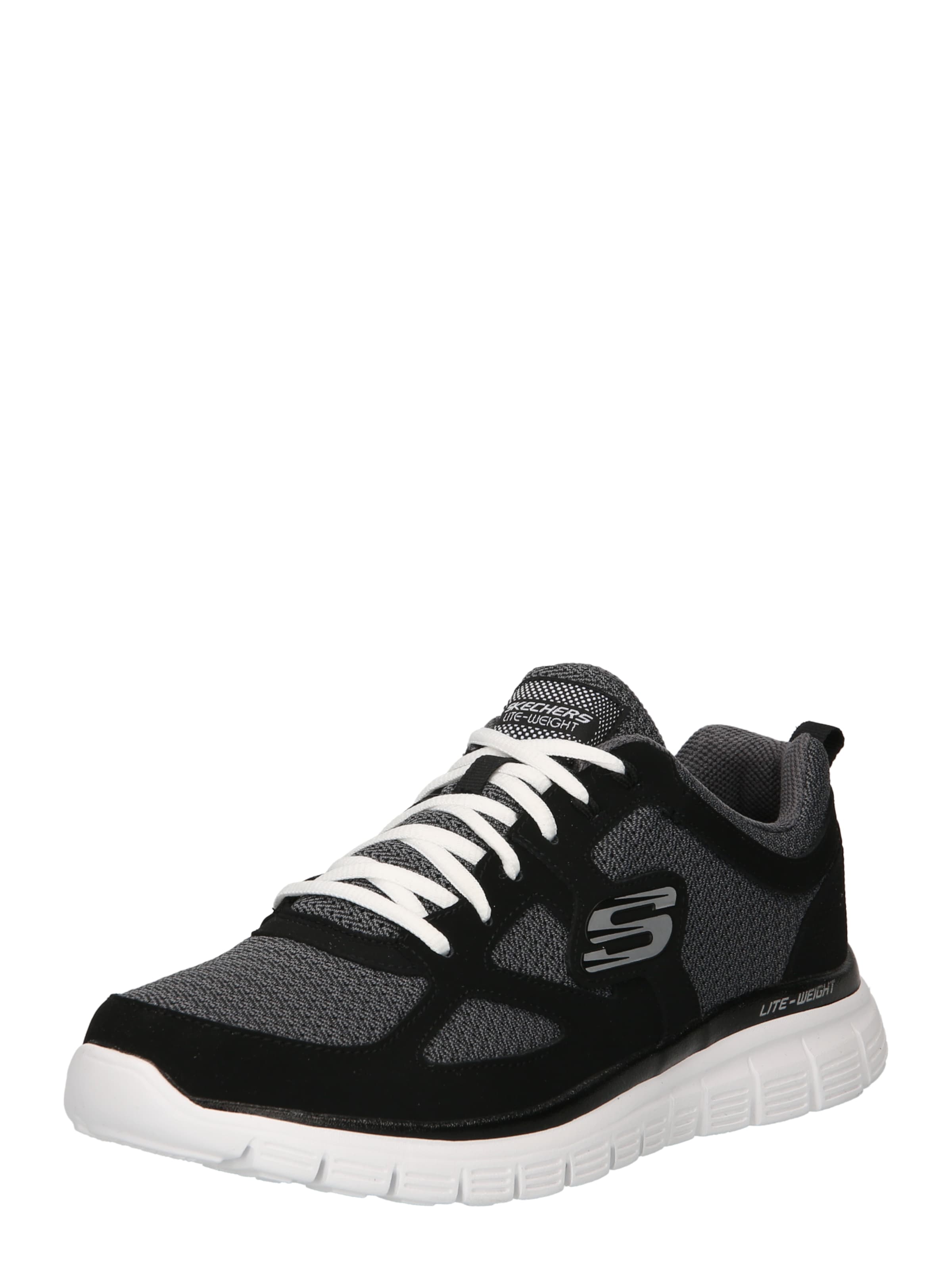 Baskets basses SKECHERS en noir : devant