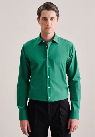SEIDENSTICKER Slim fit Business shirt ' X-Slim ' in Green: front
