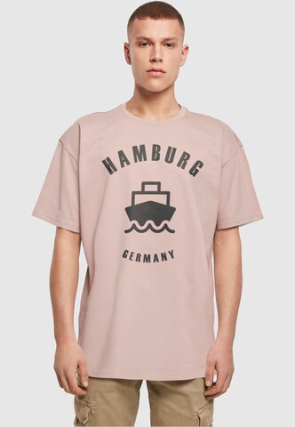 Merchcode Shirt 'Hamburg' in Roze: voorkant