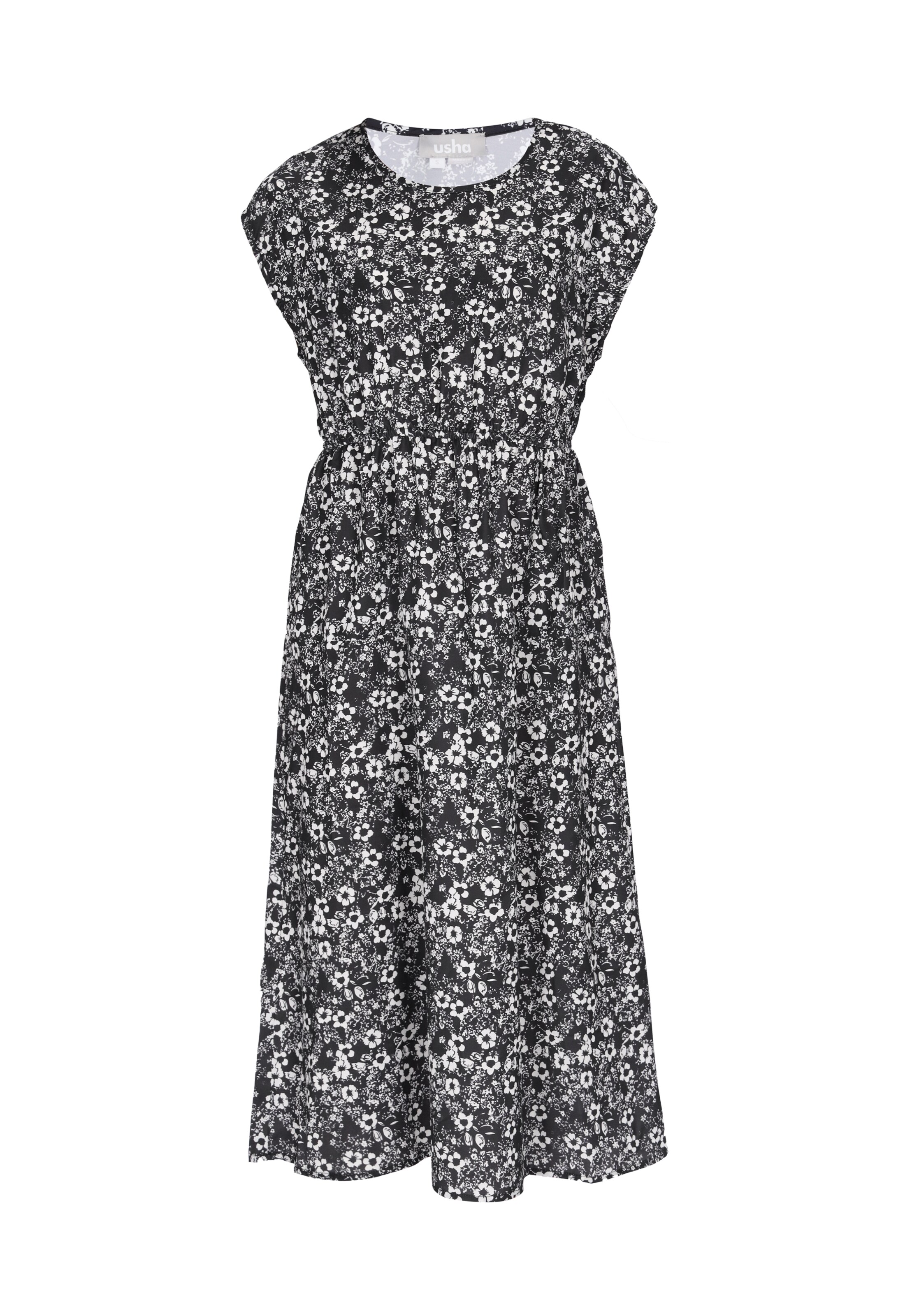 Robe Usha en noir : devant