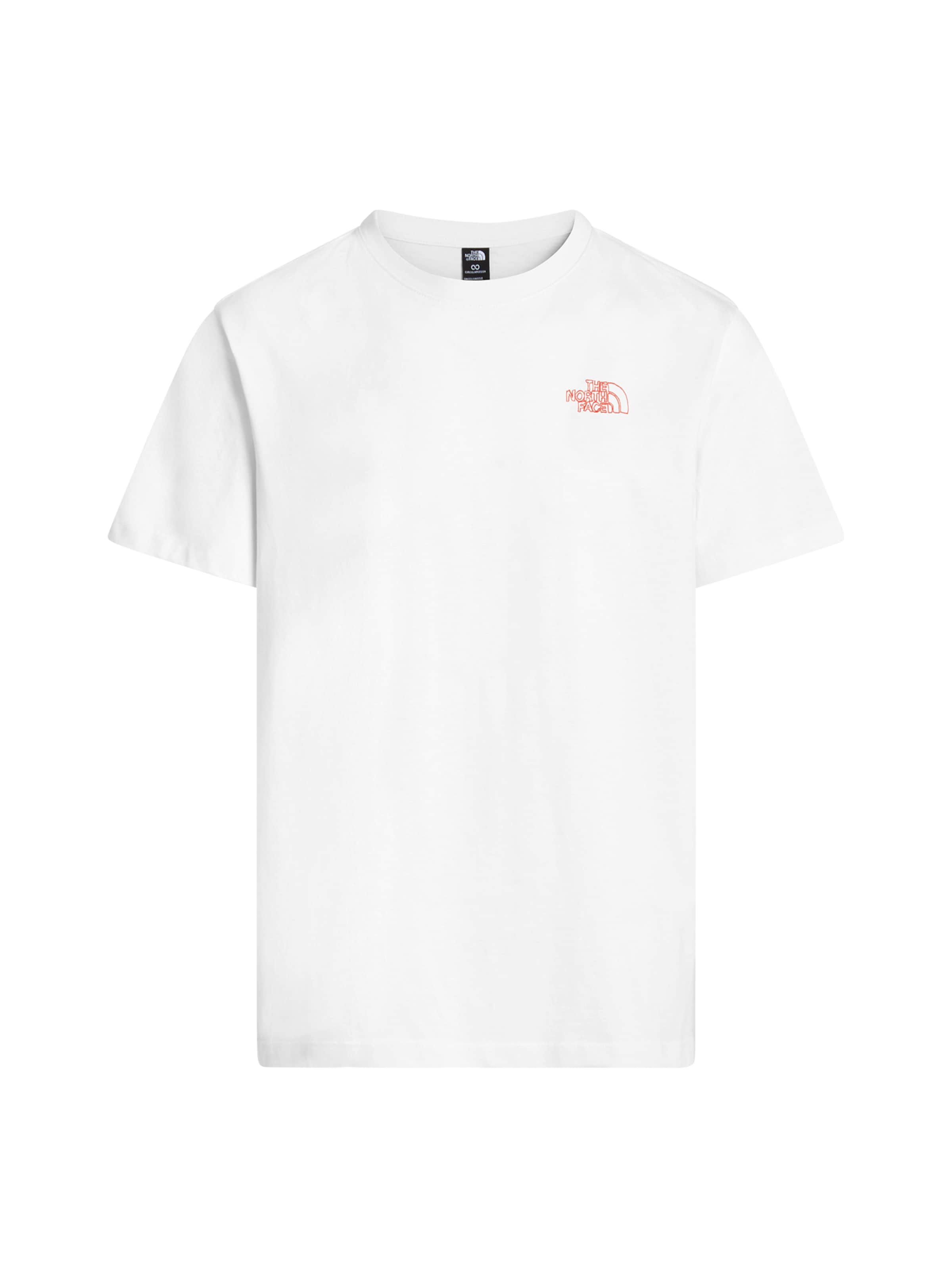 THE NORTH FACE T-Shirt 'Flower Scribble' in grasgrün / kirschrot / weiß, Produktansicht