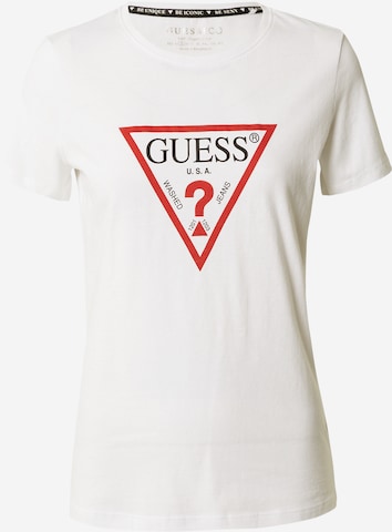 GUESS قميص بلون أبيض: الأمام