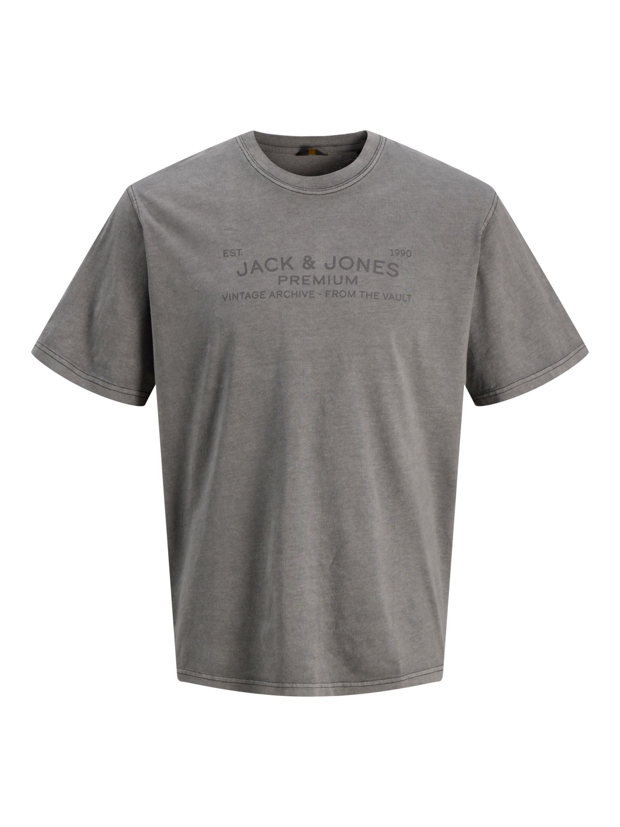 JACK & JONES - Camiseta en gris: frente