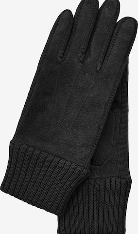 KESSLER Full Finger Gloves in Black: front