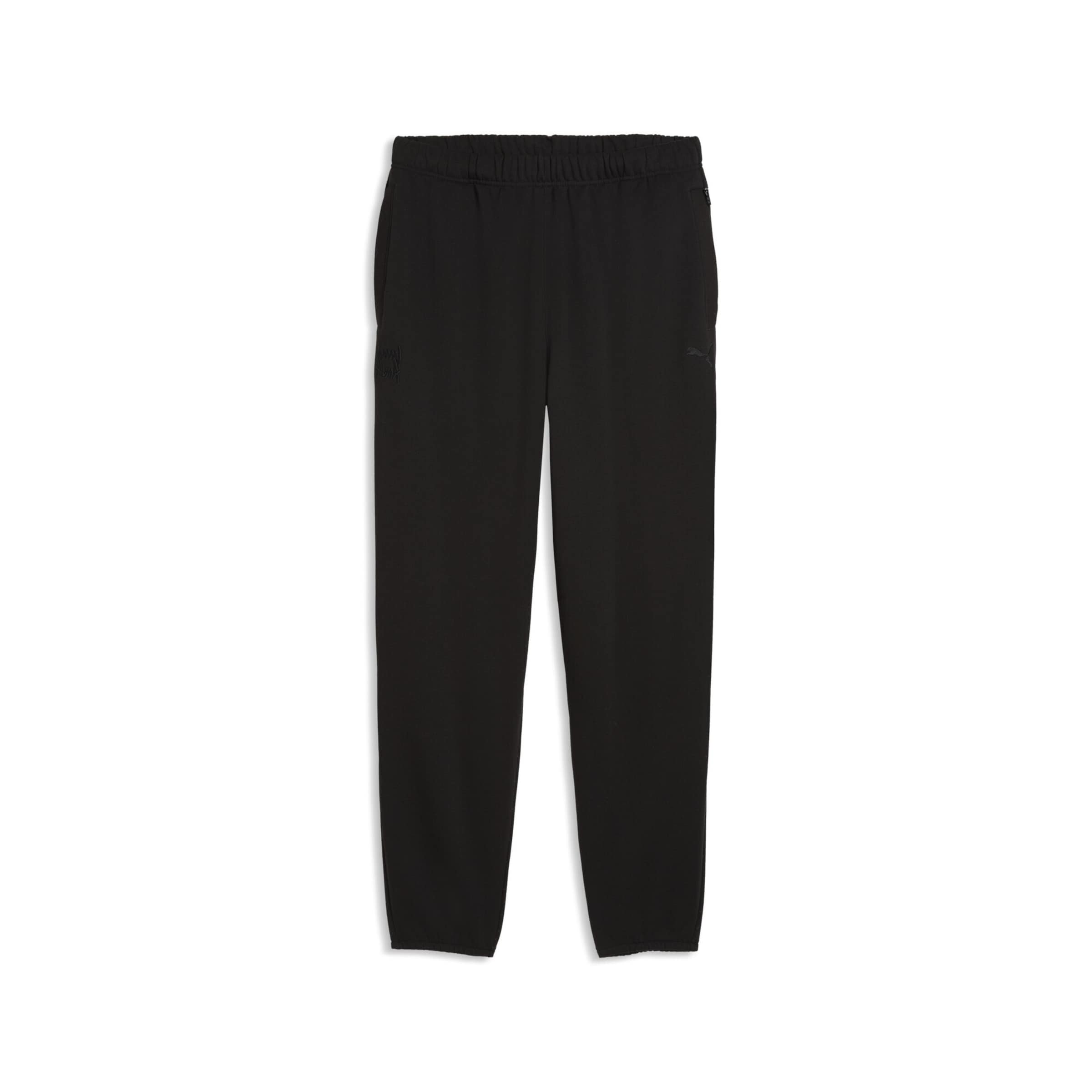 PUMA Regular Sports trousers in Black: front