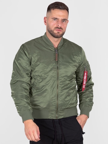 ALPHA INDUSTRIES Prehodna jakna | zelena barva: sprednja stran