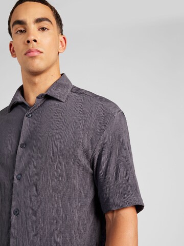 TOPMAN Regular fit Button Up Shirt in Grey