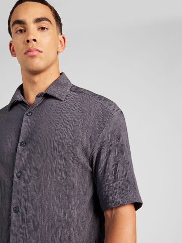 TOPMAN - Regular Fit Camisa em cinzento