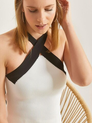 Bianco Lucci Gebreide top in Wit