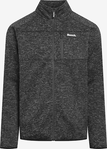BENCH Athletic Fleece Jacket in Black: front