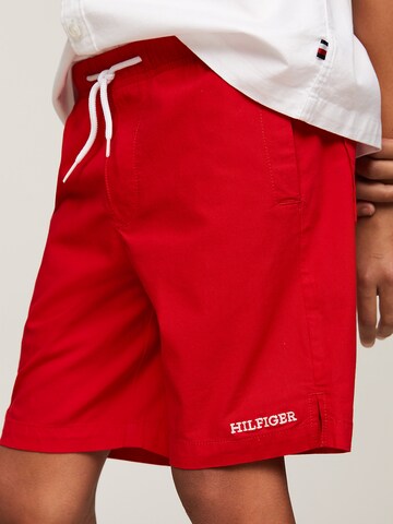 Regular Pantalon TOMMY HILFIGER en rouge