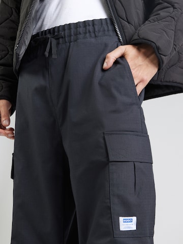 HUGO Loosefit Hose 'Gadic242' in Schwarz