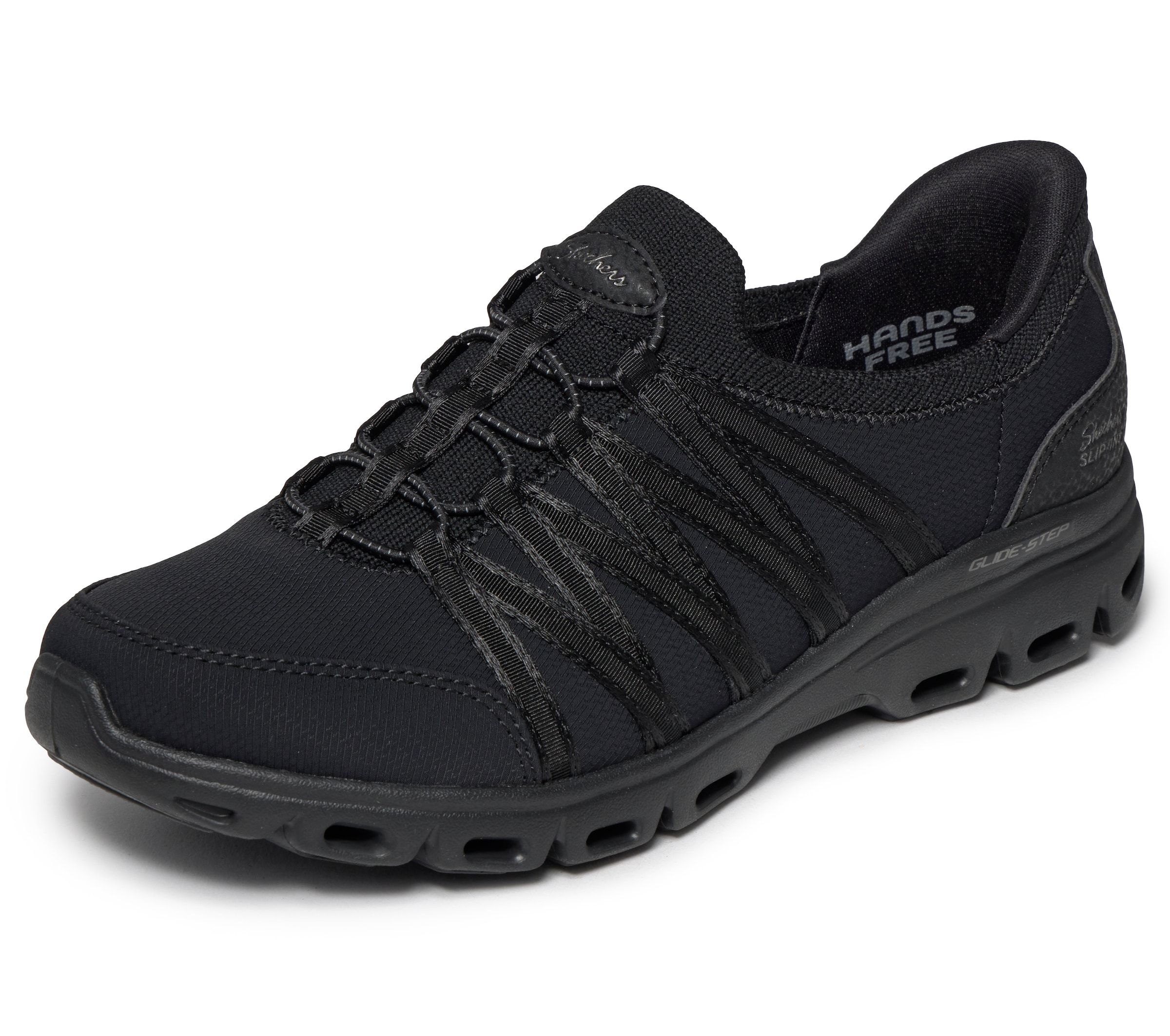 SKECHERS Slip-Ons in Black: front
