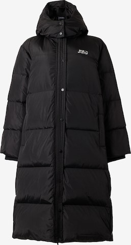 Karl Lagerfeld - Abrigo de invierno 'ESSENTIAL' en negro: frente