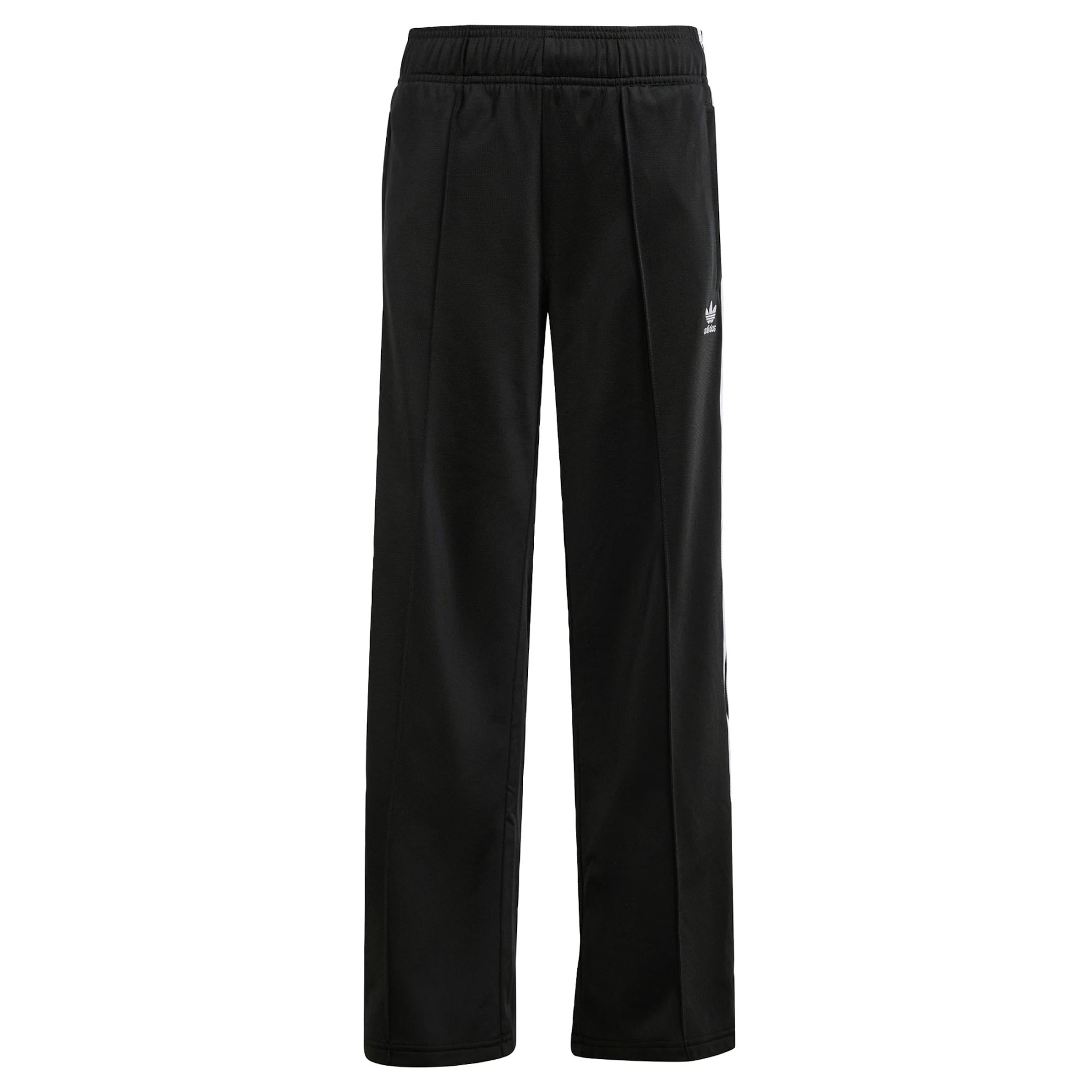 ADIDAS ORIGINALS Wide leg Broek 'Adicolor' in Zwart: voorkant