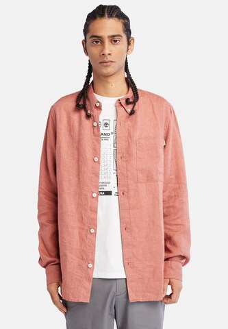 TIMBERLAND Regular fit Button Up Shirt in Red: front