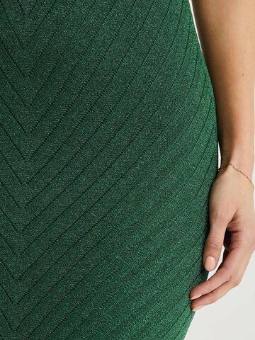 WE Fashion Pletené šaty - Zelená