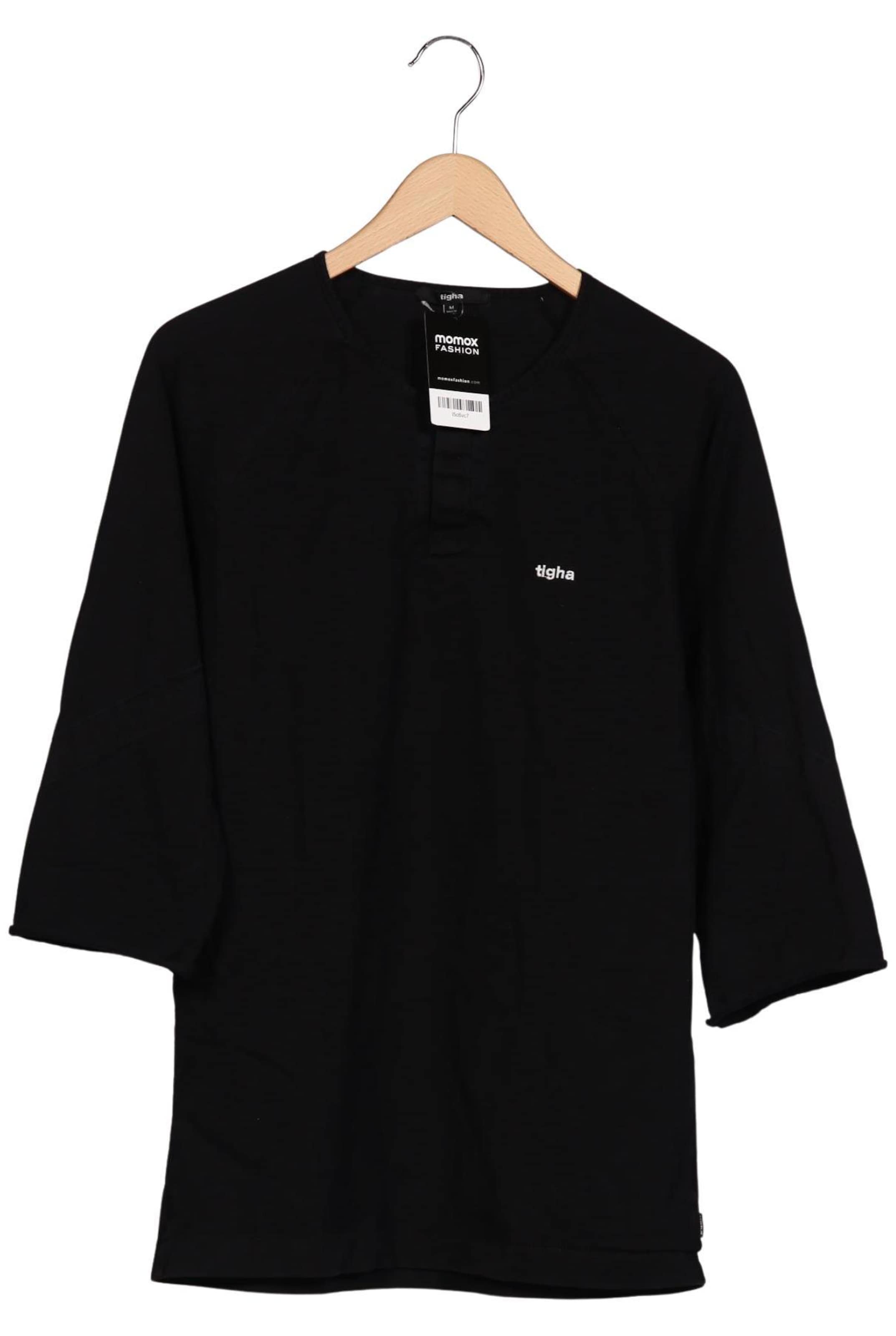 tigha Langarmshirt M in Schwarz: Vorderseite