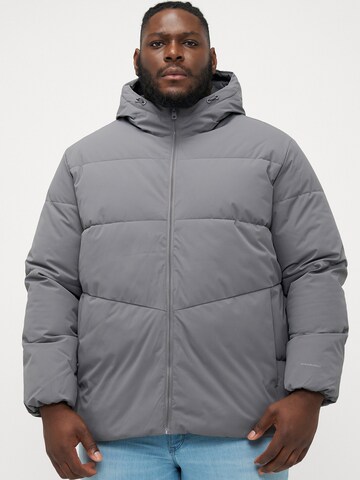Veste d’hiver 'JJGLOBAL' Jack & Jones Plus en gris : devant