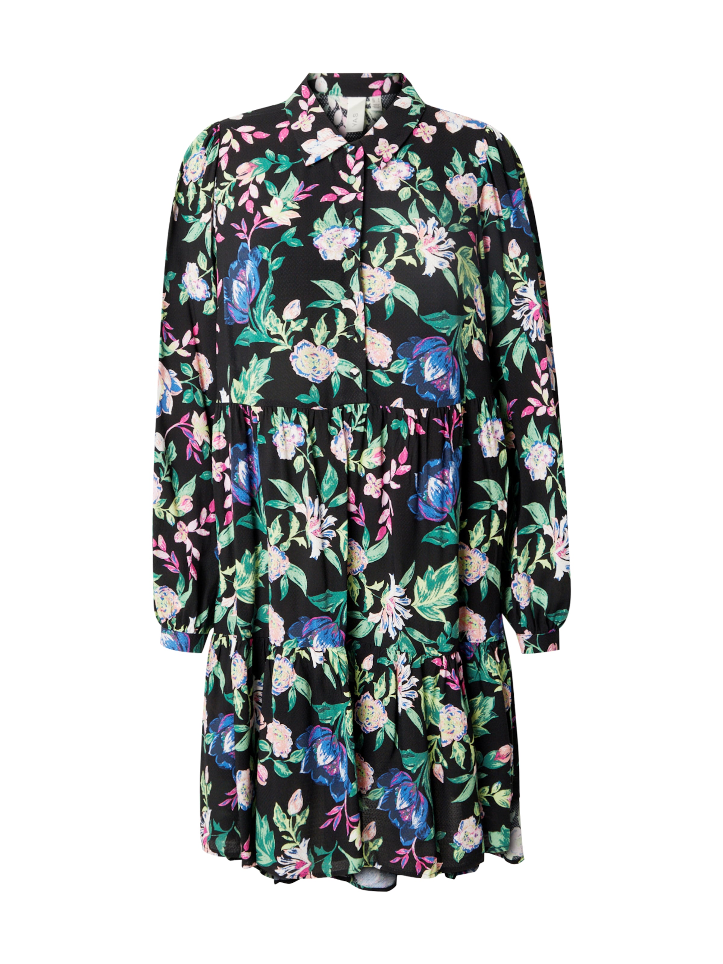 YAS Платье-рубашка 'YASALIRA' в Черный: спереди