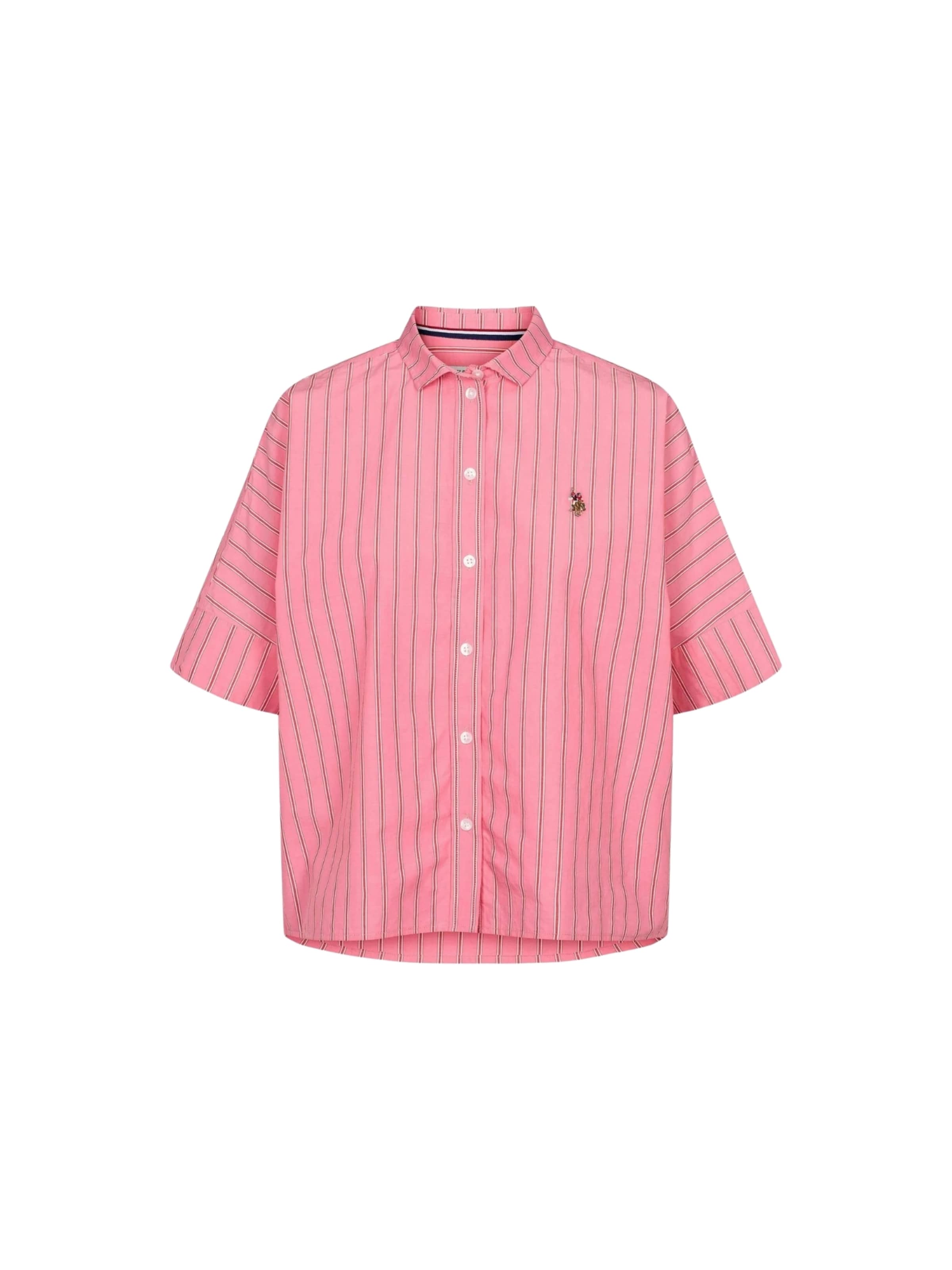 U.S. POLO ASSN. Tričko ' Melodie Striped ' – pink: přední strana