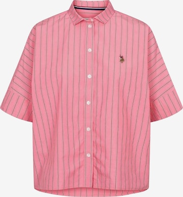 U.S. POLO ASSN. Tričko ' Melodie Striped ' – pink: přední strana