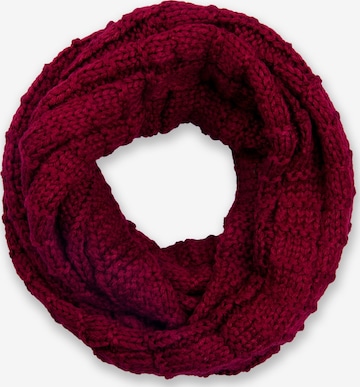 styleBREAKER Loop scarf 'Strick Loop mit Karomuster' in Red: front