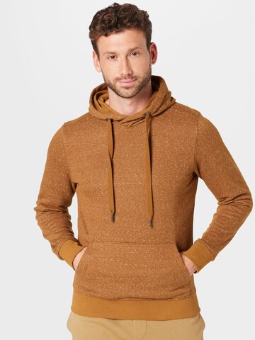 TOM TAILOR Sweatshirt in Brown: front